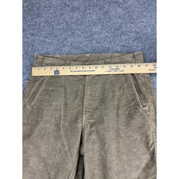 ExOfficio Pants Mens 32x32 Tan Corduroy Stretch Travel Chino Hidden Zip Pocket - Picture 4 of 9